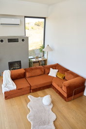 Atelier Del Sofa Kanyon - Sofá-cama de esquina Rojo azulejo